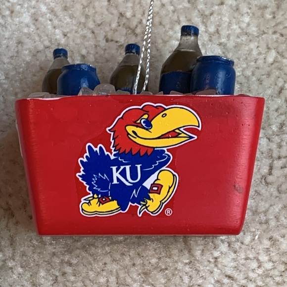 KU - University of Kansas Cooler Ornament, Forever Collectibles Team Ornament - Picture 2 of 10
